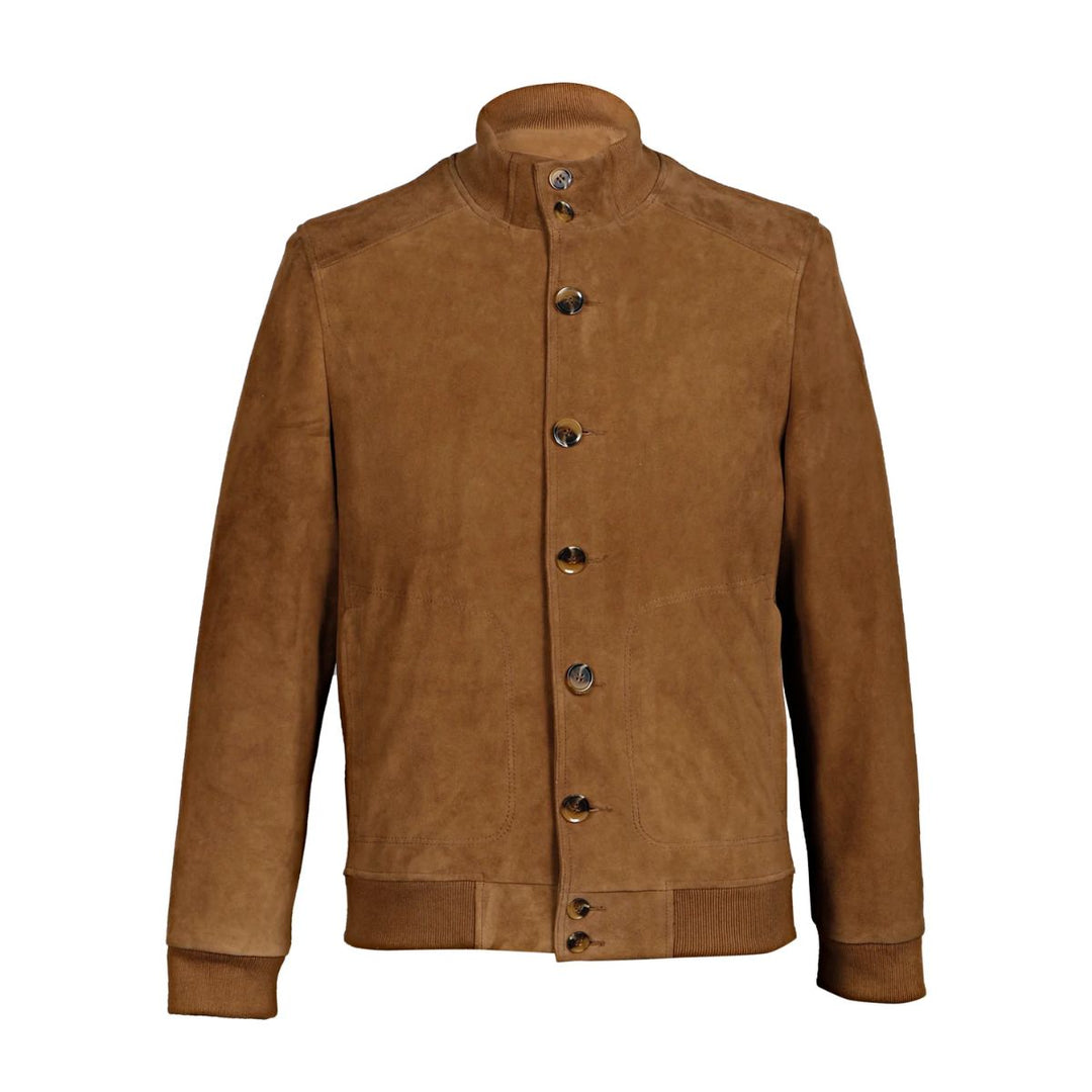 Saint Valen Mens Tan Suede Leather Jackets