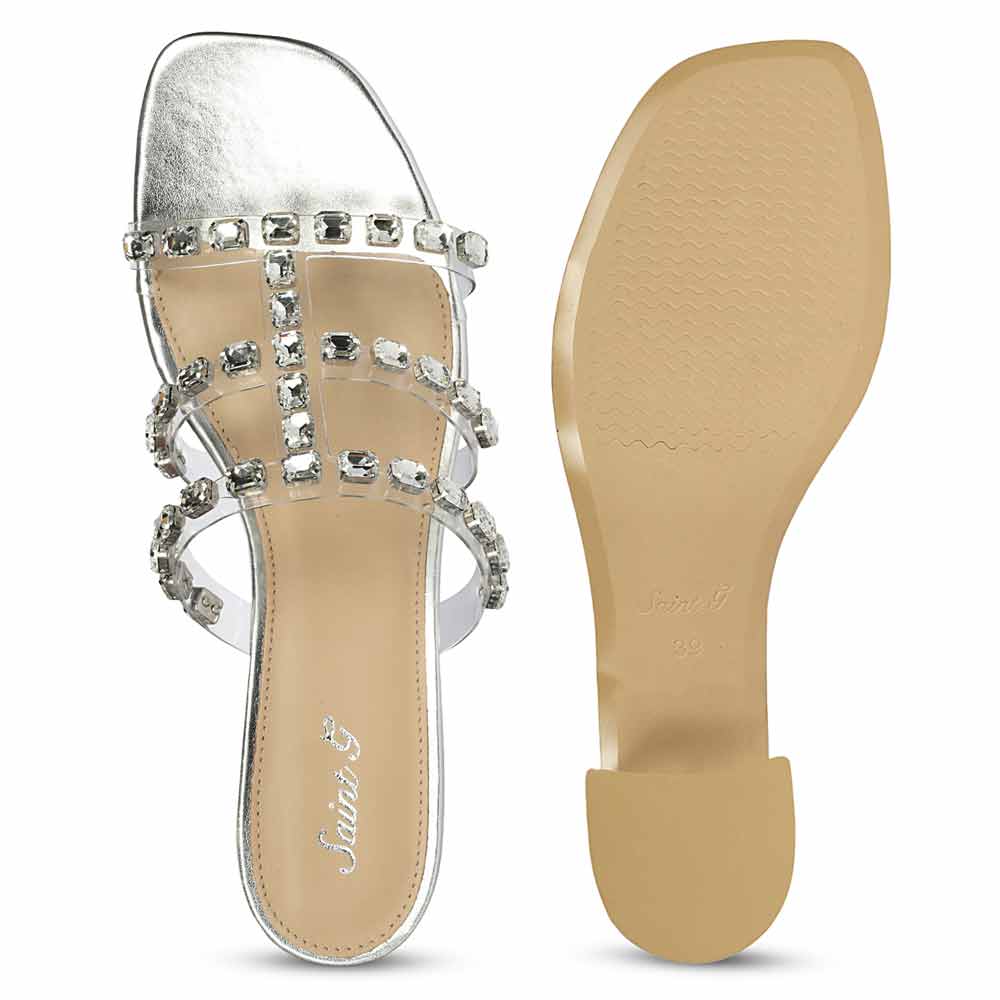 Stylish Silver Occasion Heels