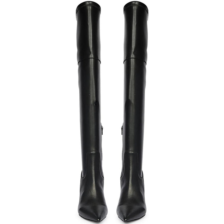 Saint Amara Black Stretch Napa Thigh High Boots