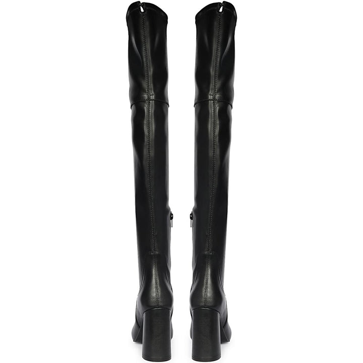 Saint Amara Black Stretch Napa Thigh High Boots