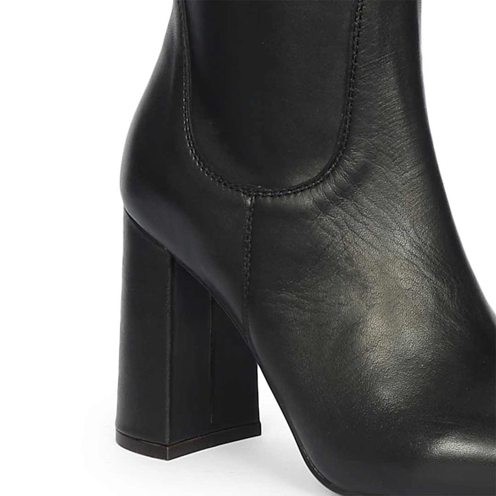 Saint Amara Black Stretch Napa Thigh High Boots