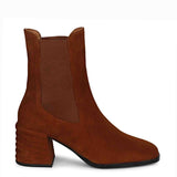 Rachel Cognac Leather High Ankle Boots