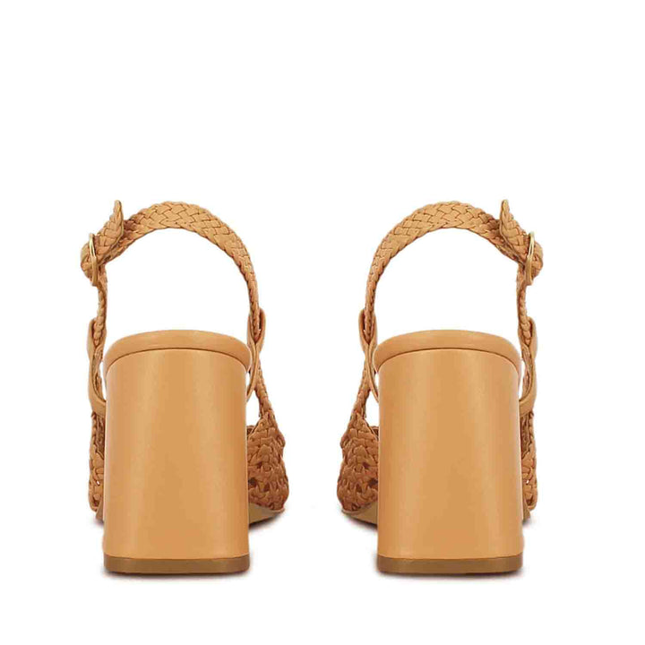 Saint Delaney Ocra Hand Woven Leather Sling Back Heels