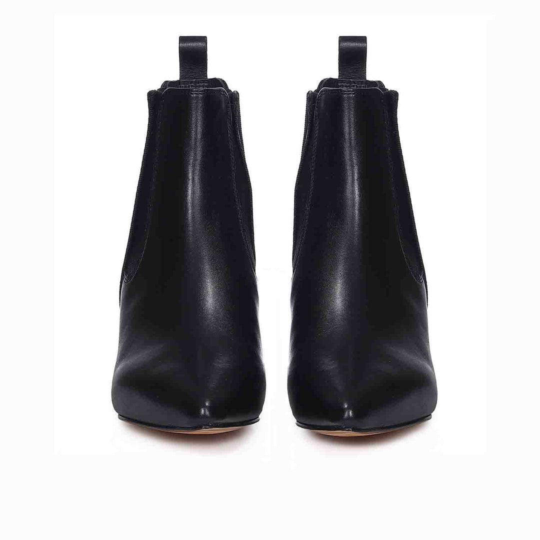 Saint Ashlyn Black Crust Leather Handcrafted Ankle Boots