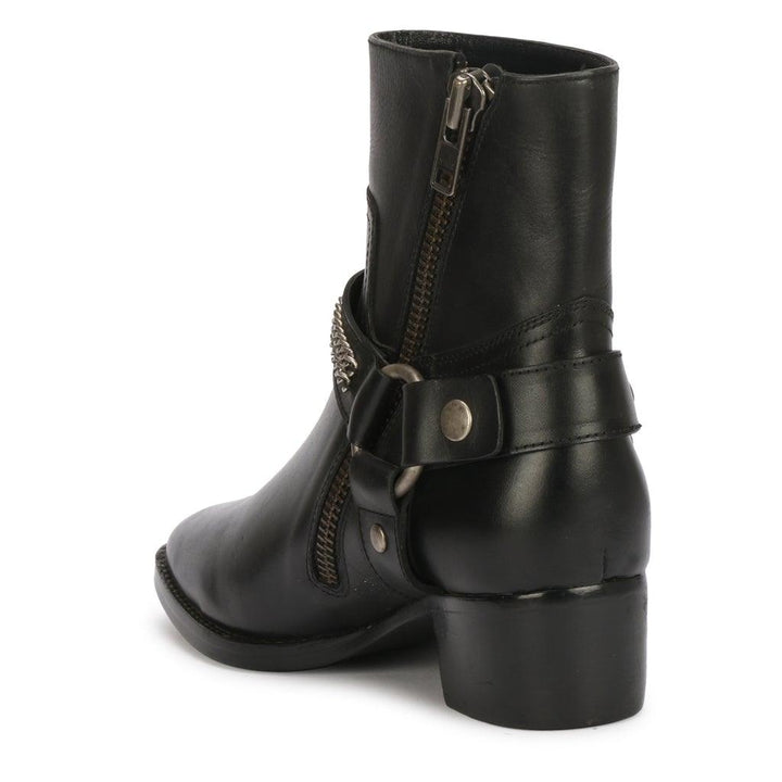 Saint Black Leather Ankle Boot - SaintG UK