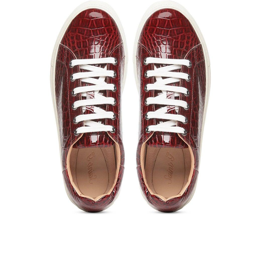 Saint Blaise Red Leather  Sneakers. - SaintG UK