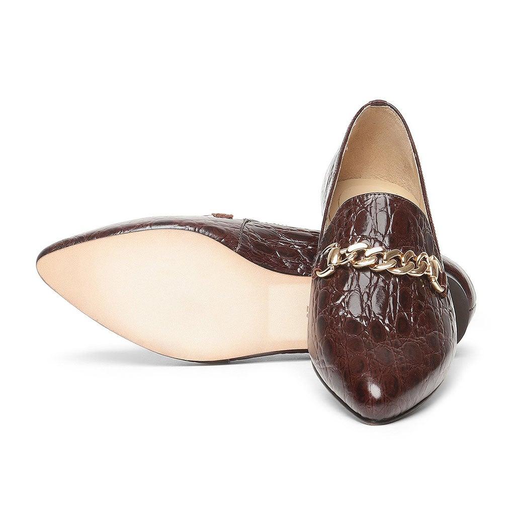 Saint Pusinna Tan Color Navy Leather Shoes - SaintG UK