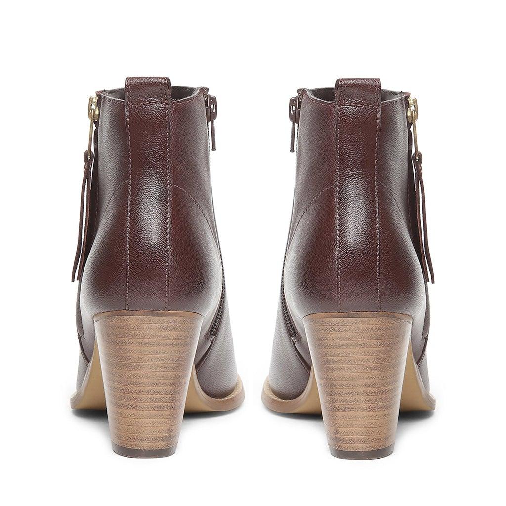 Saint Alexa Brown Leather Ankle Boots - SaintG UK