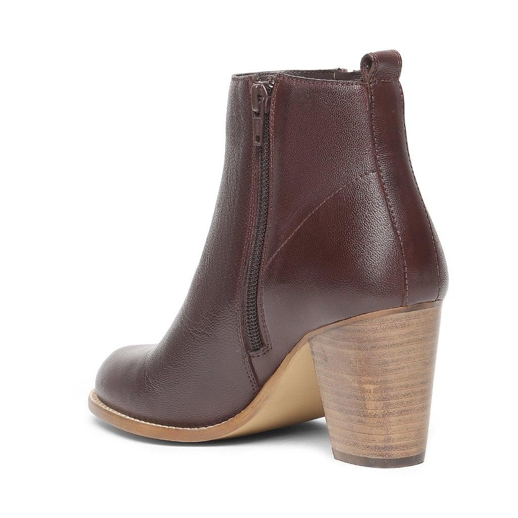 Saint Alexa Brown Leather Ankle Boots - SaintG UK
