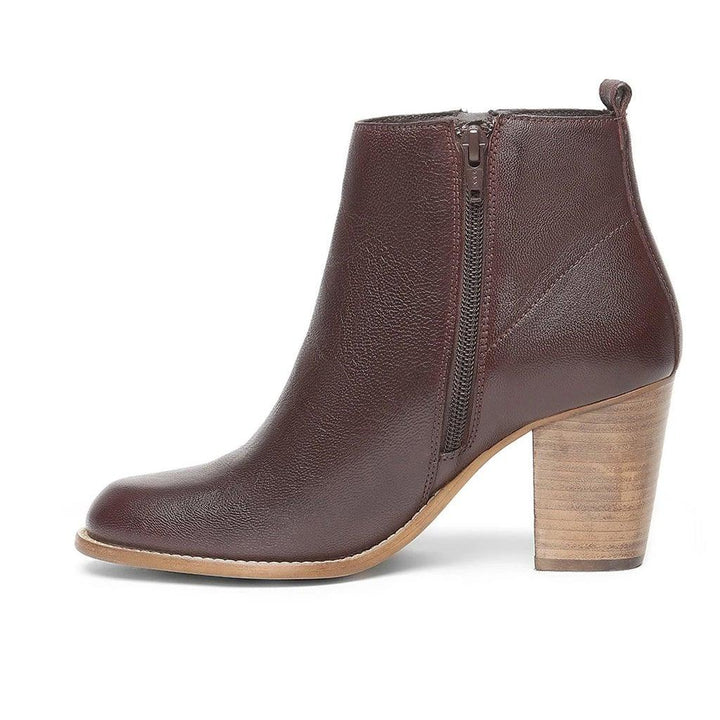 Saint Alexa Brown Leather Ankle Boots - SaintG UK