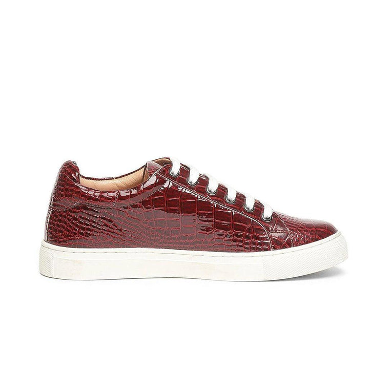 Red Leather  Sneakers for women
