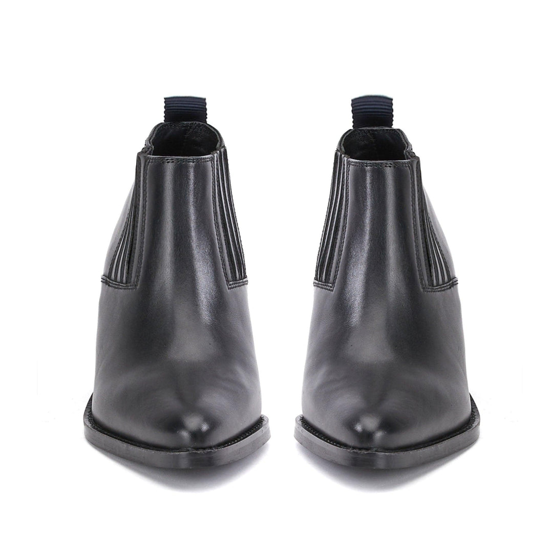 Saint Angela Black Leather Ankle Boot - SaintG UK 