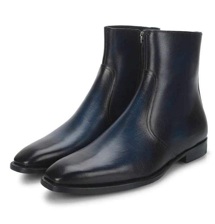 Saint Conrad Blue Leather Ankle Boot With Set - SaintG UK