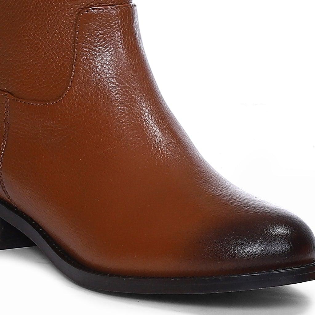 Saint Martina Tan Leather Calf Boots - SaintG UK