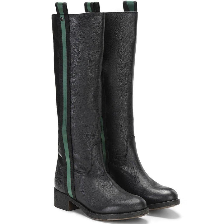 Saint Macrina Black Leather Knee High Boot - SaintG UK