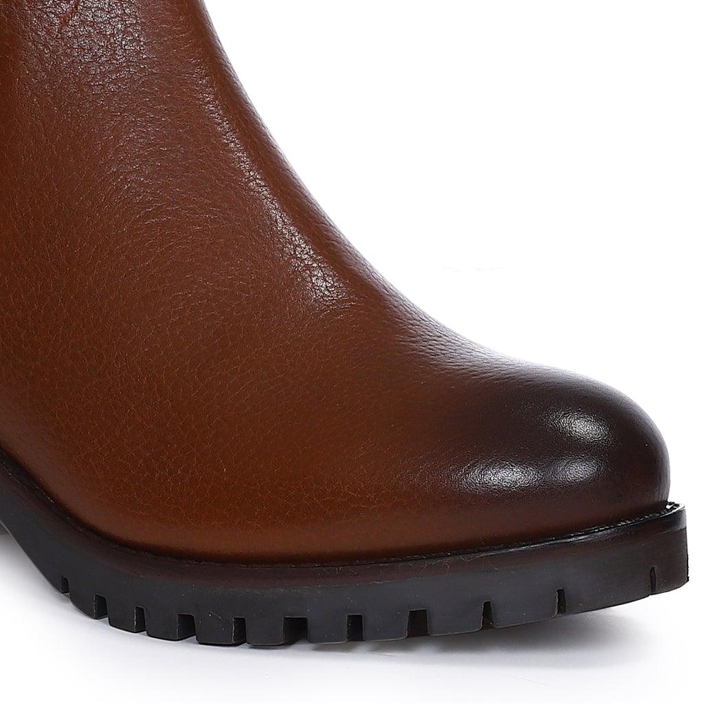 Saint Sophia Brown Leather Ankle Boots - SaintG UK