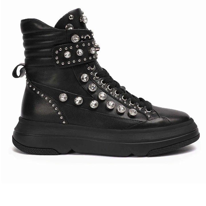 Saint Beyonce Embellished Black Leather Shoes sneakers for women