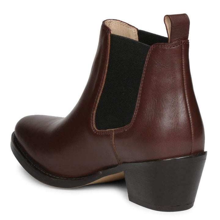 Saint Luna Burgundy Leather chelsea Boots - SaintG UK