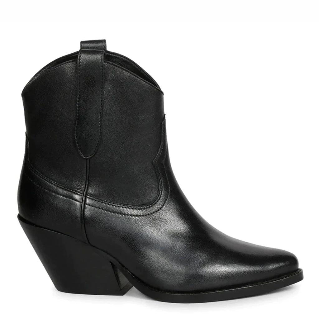 Saint Giulia Black Leather Handcrafted Ankle Boots - SaintG UK