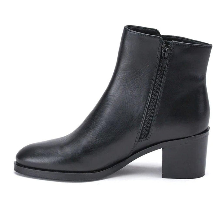 Saint Marta Black Leather Studded Ankle Boots - SaintG UK