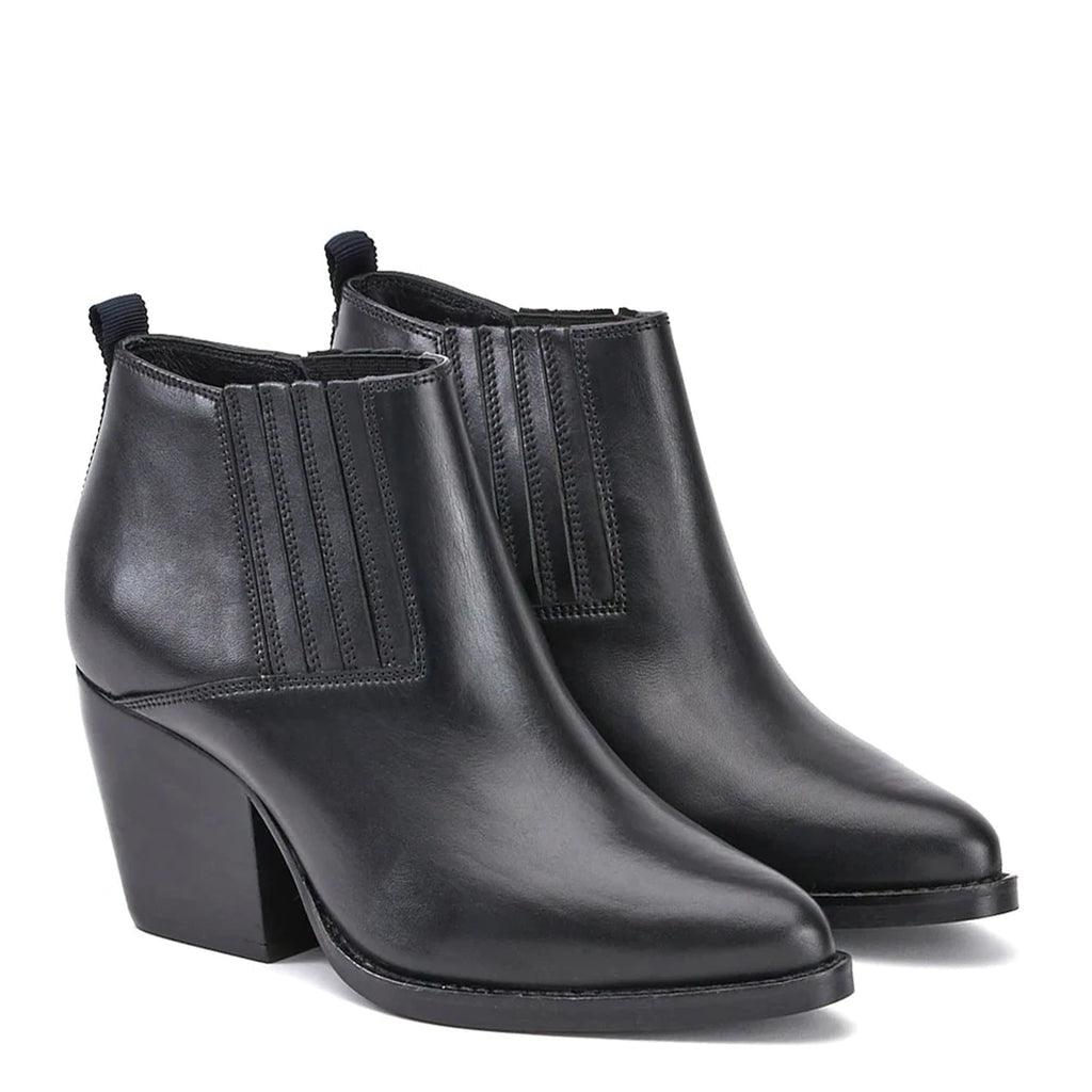 Saint Angela Black Leather Ankle Boots - SaintG UK