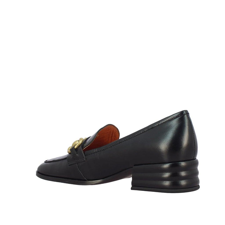 Saint Jenny Black Distressed Leather Handcrafted Shoes - SaintG UK