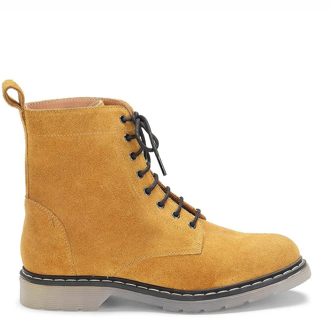 Saint Delfina Yellow Suede Leather Ankle Boots - SaintG UK