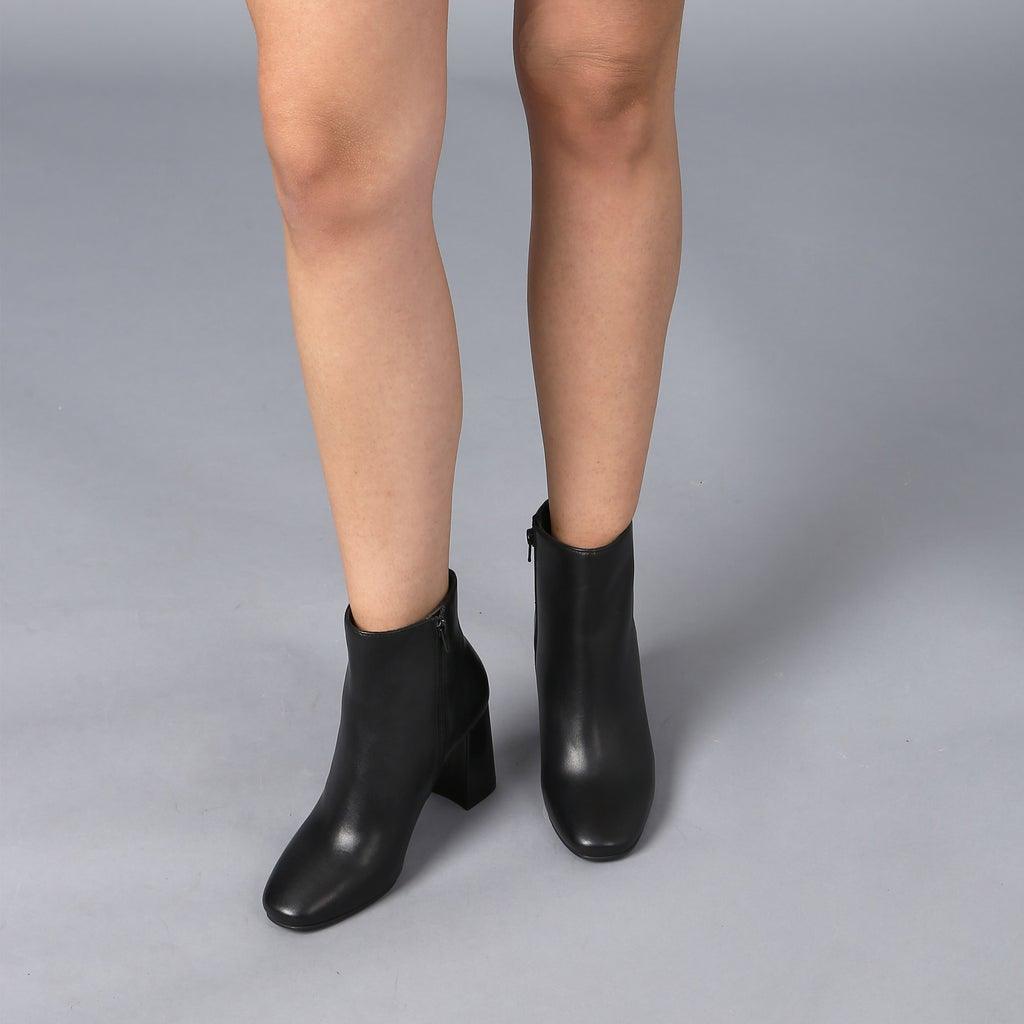 Saint Alexa Black Leather Ankle Boots - SaintG UK