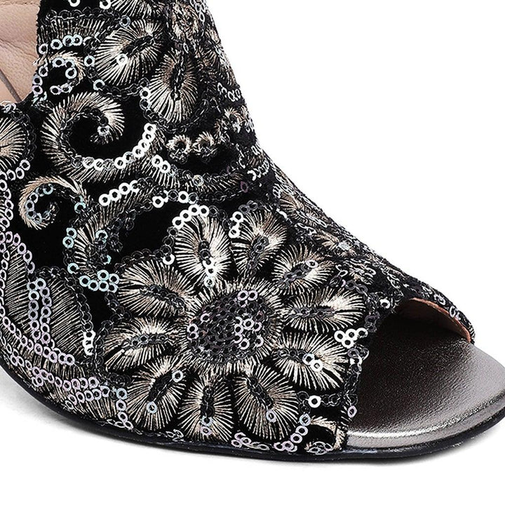 Saint Ruby Embroider Block Heel Mules - SaintG UK