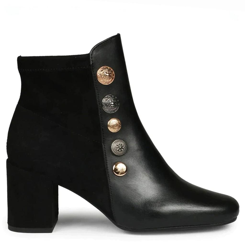 Saint Rita Black Leather Ankle Boots - SaintG UK