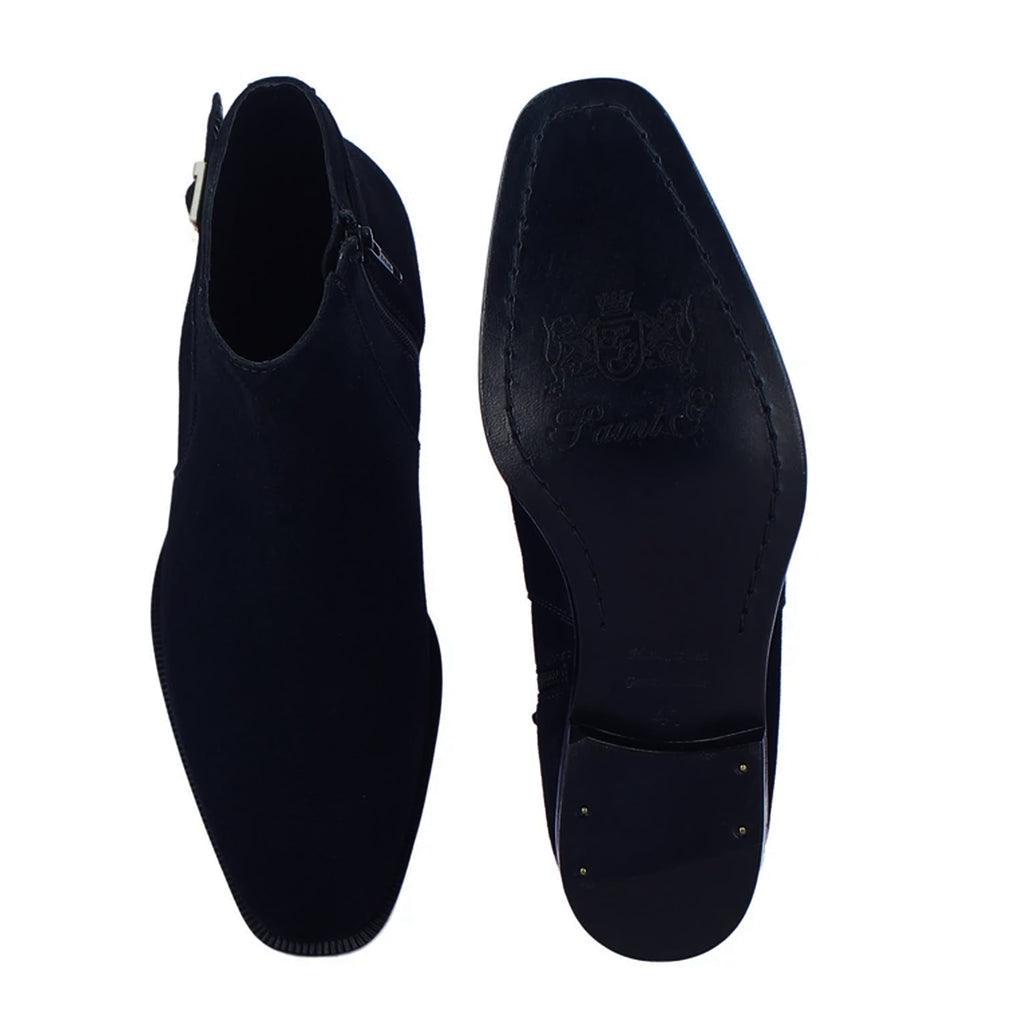Saint Moreno Navy Suede Leather Ankle Boots - SaintG UK