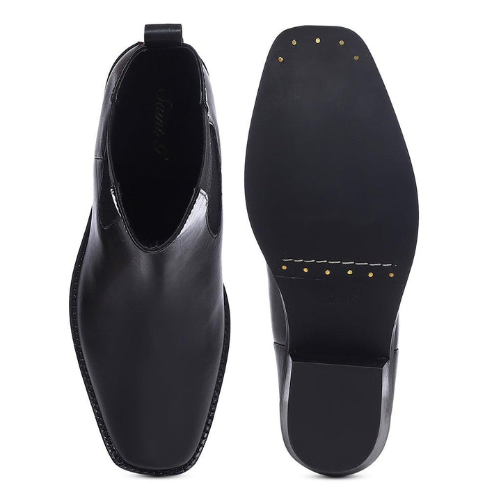 Saint Cassie Black Leather Calf Boots - SaintG UK