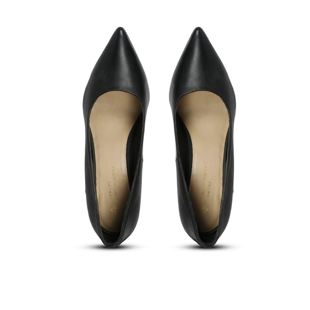 Saint Moderna Black Leather Pumps - SaintG UK
