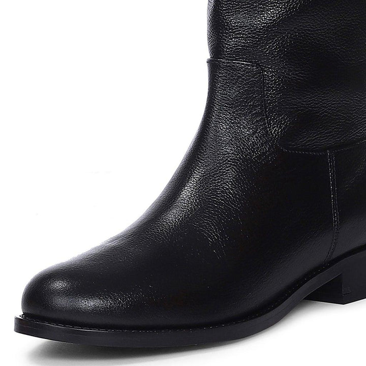 Saint Martina Black Leather Calf Boots - SaintG UK