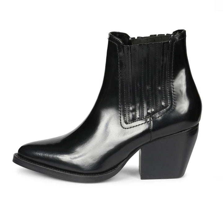 Saint Eleanor Black Patent Leather Chelsea Boots - SaintG UK