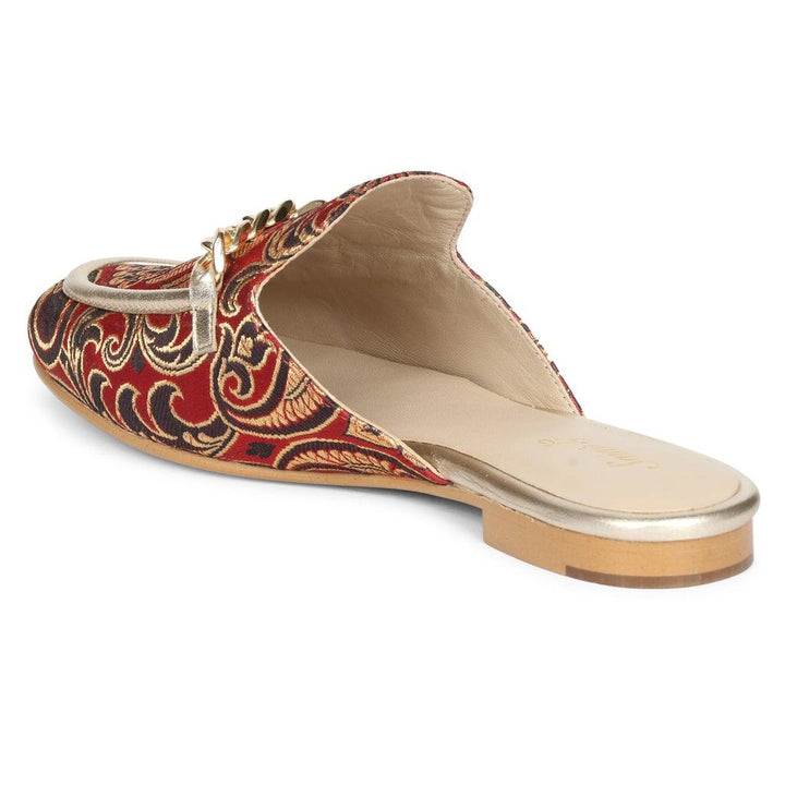Saint Manon Maroon Handcrafted Leather Mules - SaintG UK