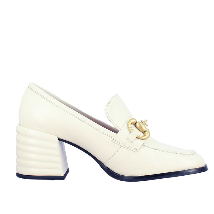 White Distressed Leather Handcrafted Moccasins for women