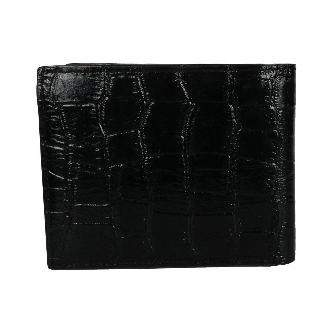 Black Croco Leather Men's Wallet Set - SaintG UK