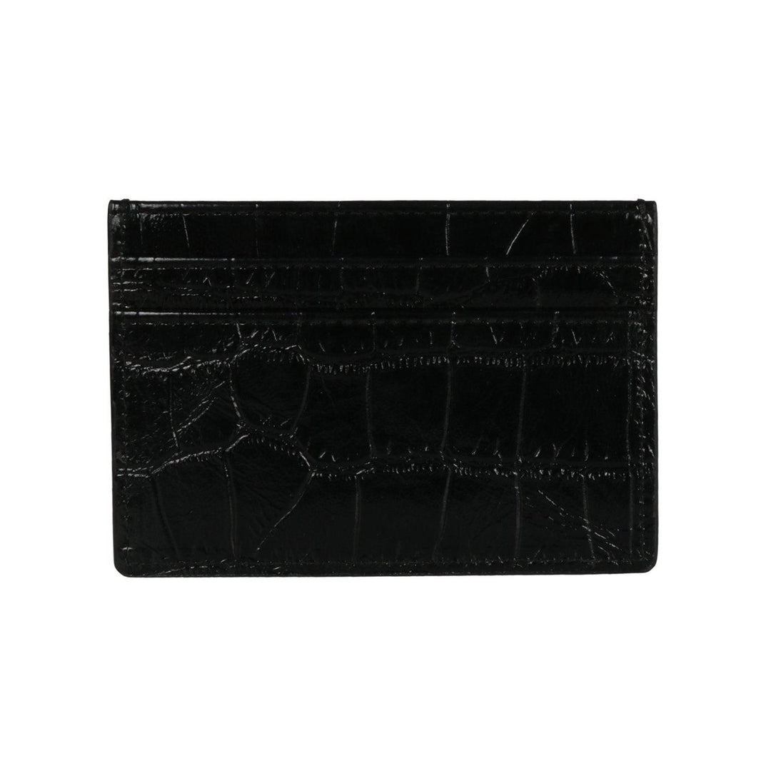 Black Croco Leather Men's Wallet Set - SaintG UK