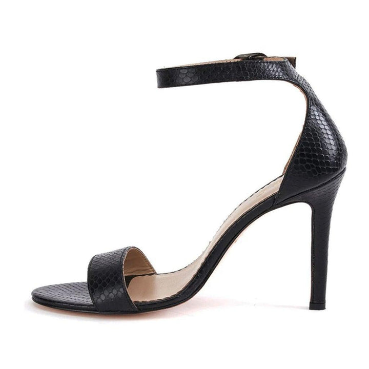 Saint Elyse Black Leather Heel - SaintG UK