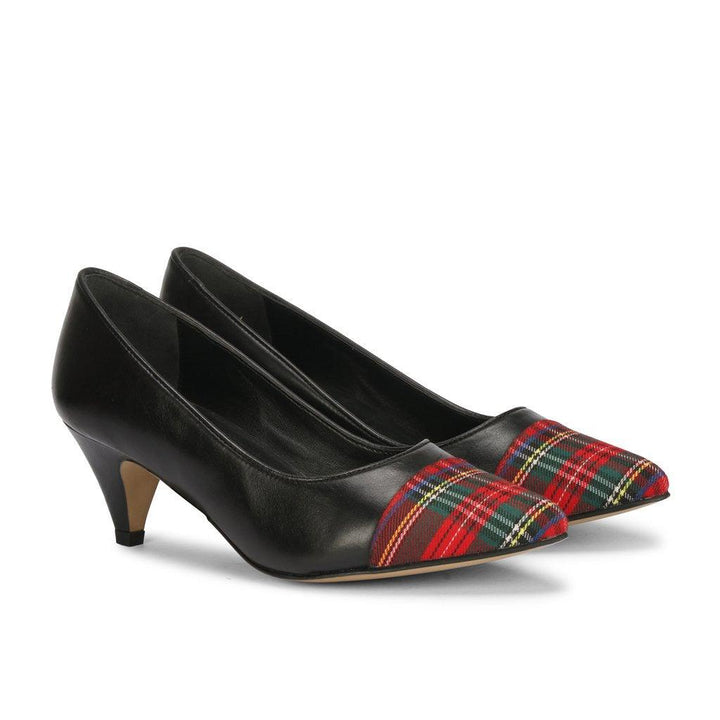 Saint Olivia Black Kitten heel pumps - SaintG UK