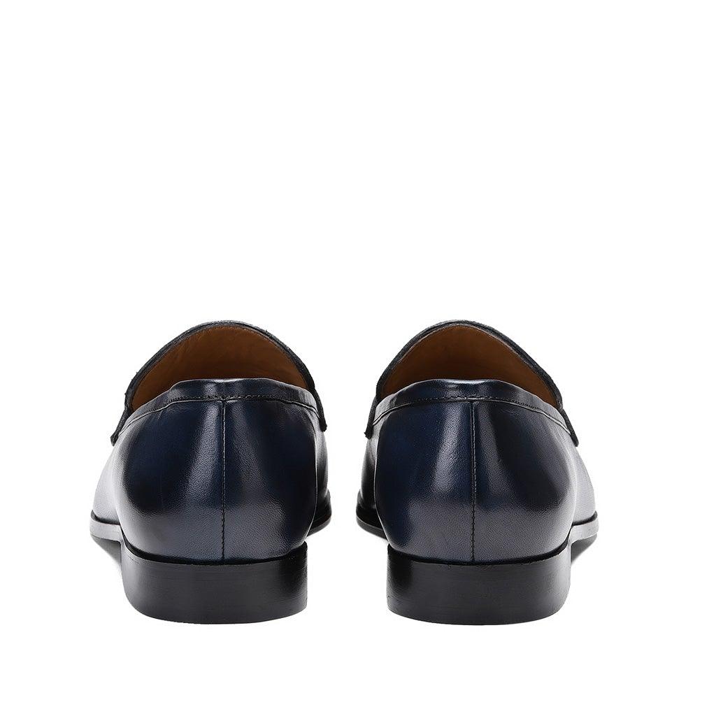 Saint Lukonin  Toned Navy Leather Loafers - SaintG UK