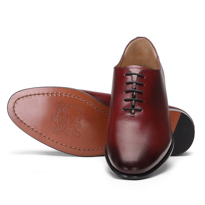 Saint Athelstan Toned Red Leather Derby Shoes - SaintG UK