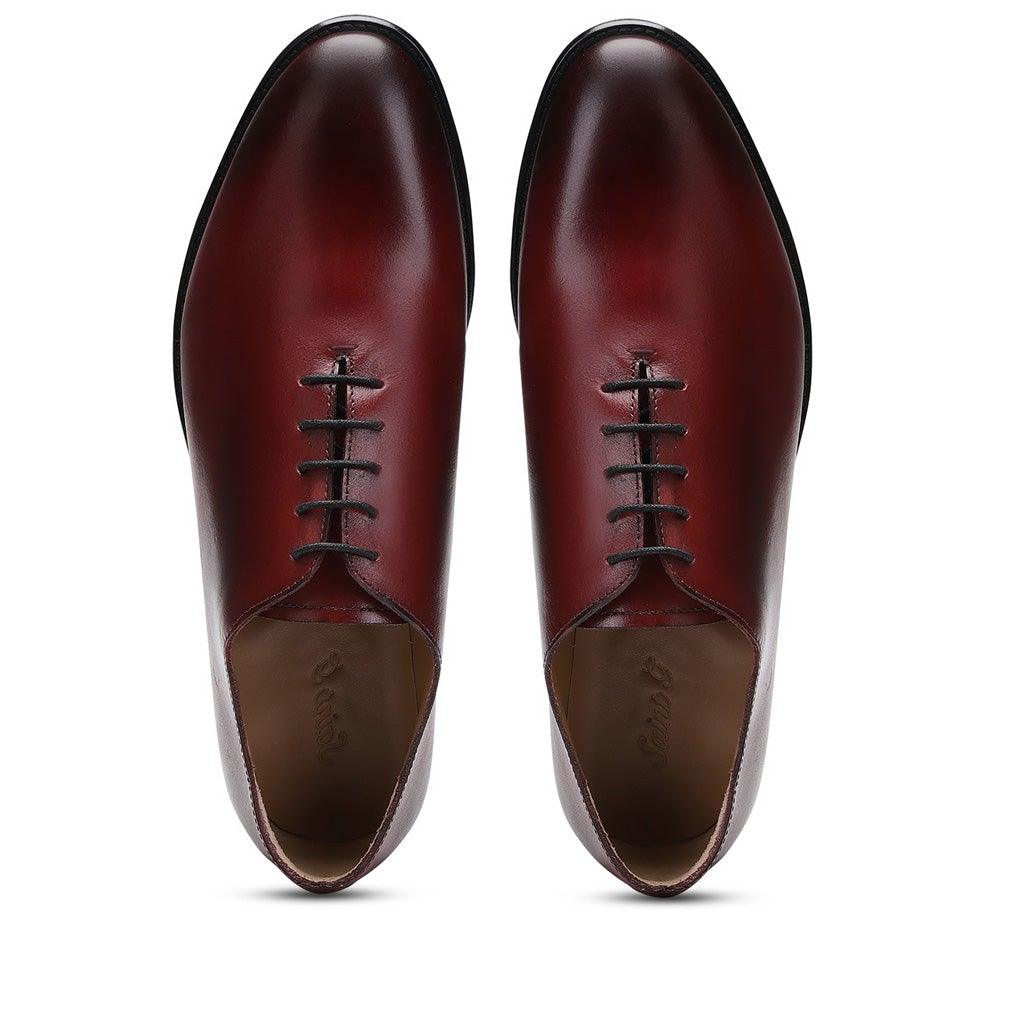 Saint Athelstan Toned Red Leather Derby Shoes - SaintG UK
