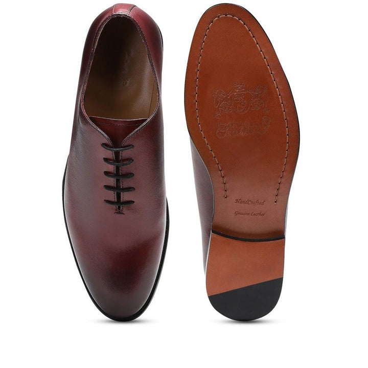 Saint Athelstan Toned Red Leather Derby Shoes - SaintG UK