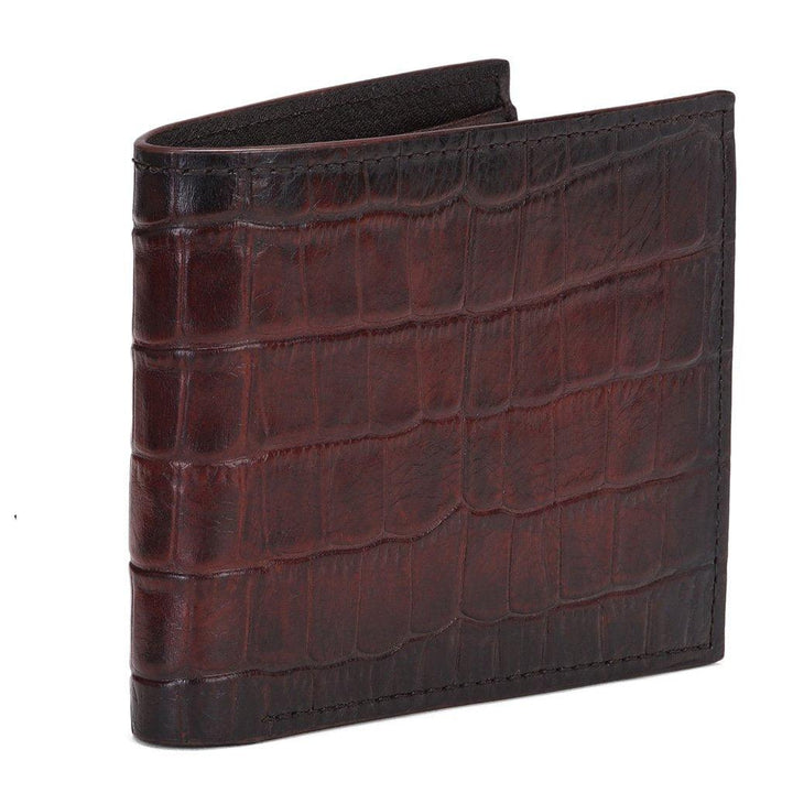 Brown Croco Leather Men's Wallet Set - SaintG UK