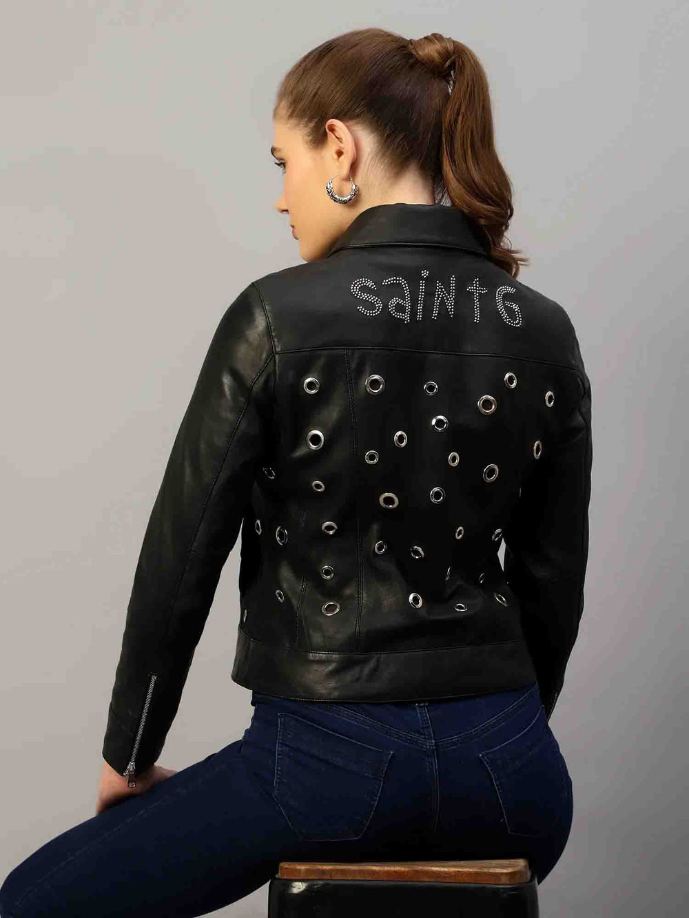 Classic Women's Leather Jacket by Saint Bryony - Sleek and Modern