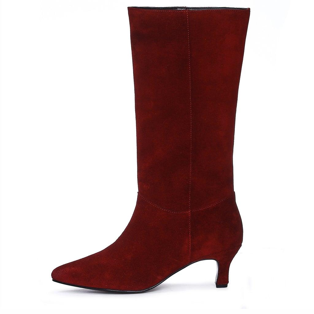 Maroon hotsell suede booties