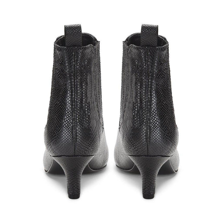 Saint Rosanella Snake Print Black Leather Ankle Boots - SaintG UK