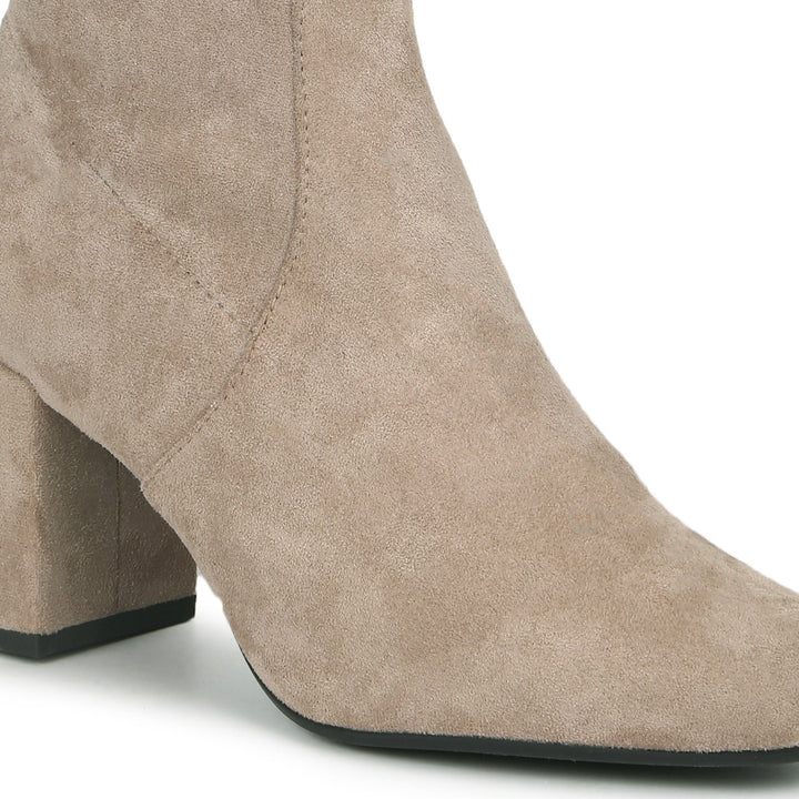 Saint Luisa Taupe Stretch Suede Above The Knee thigh high Boots